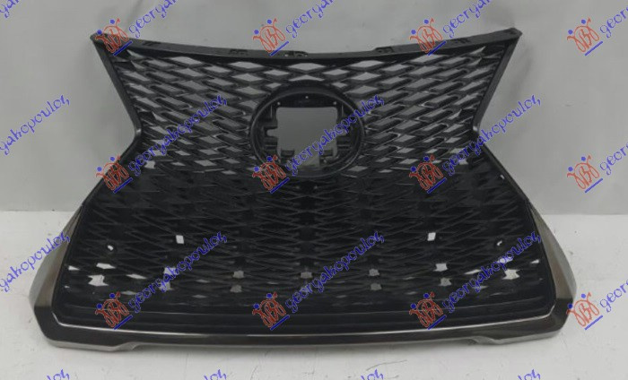 Maskë pvc/grilë me shirit krom + (me hapje për kamerë)me ngjyrë gri të errët(F SPORT)