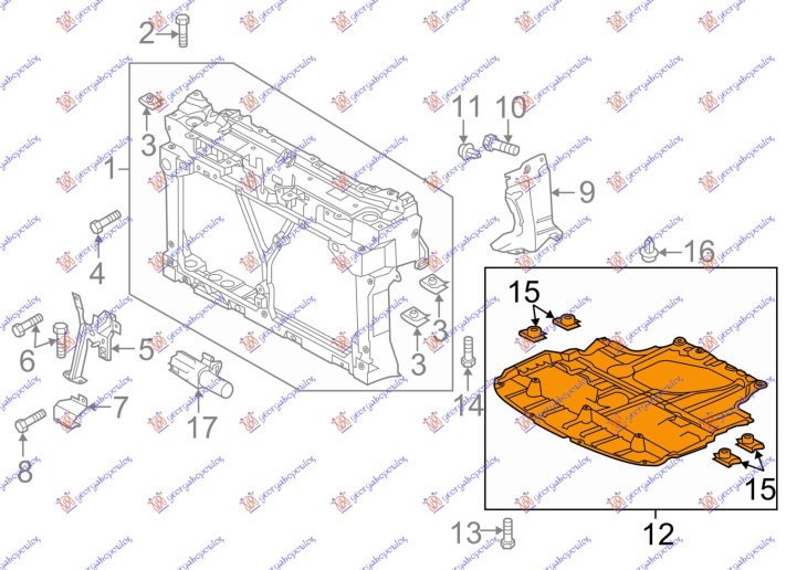 Mbrojtje/kapak nën motor plastik 1.8 benzinë