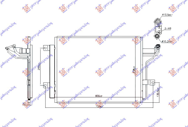Radiator i kondicionerit 1.5-2.0 benzinë - 2.0 hibrid (600x438)