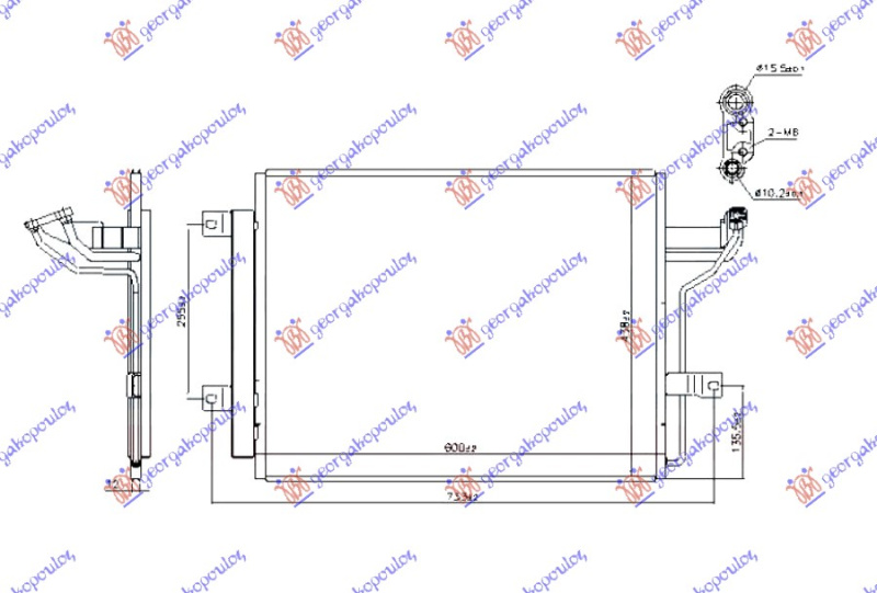 Radiator i kondicionerit 1.5-2.0 benzinë - 2.0 hibrid (600x438)