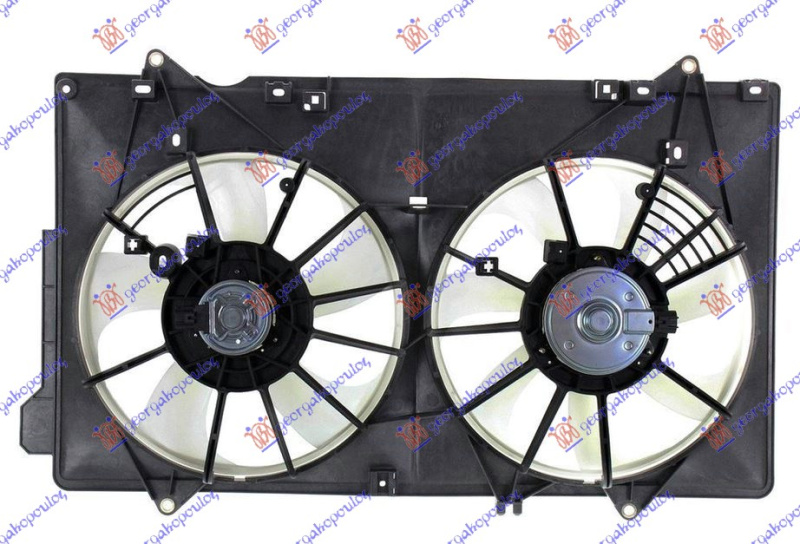 Ventilator komplet 2.0 benzinë (335/335mm) (2 + 2 pinë)