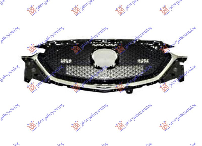 Maskë pvc/grilë komplet me shirit krom