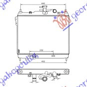 Radiator për motor 1,5 CRDi (me/pa kondicioner) (37,2x49,5x19)