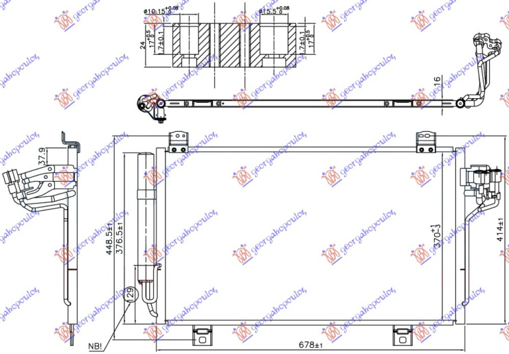 Radiator i kondicionerit 1.5 D dizel (678x370x16)