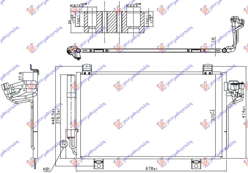 Radiator i kondicionerit 1.5 D dizel (678x370x16)