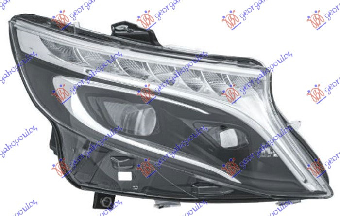 Fenerë FULL LED (sistem adaptues për ndriçim (afs) me ngjyrë të zezë (HELLA)