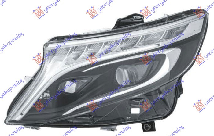 Fenerë FULL LED (sistem adaptues për ndriçim (afs) me ngjyrë të zezë (HELLA)