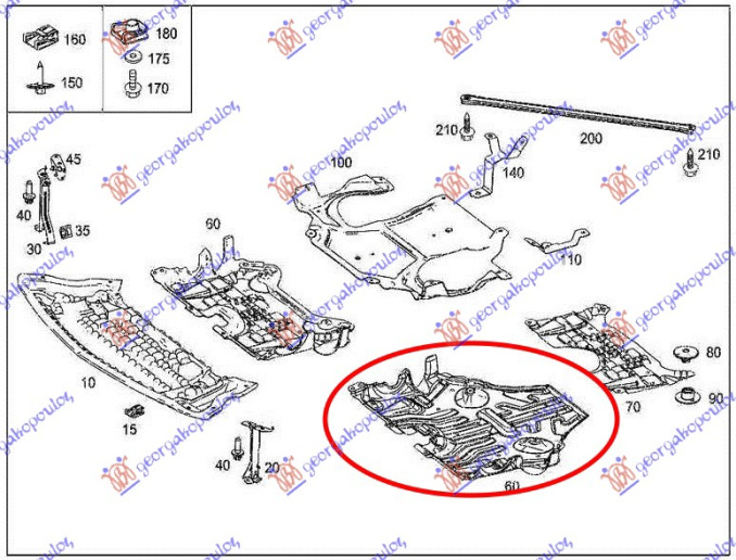 Mbrojtje/kapak nën motor