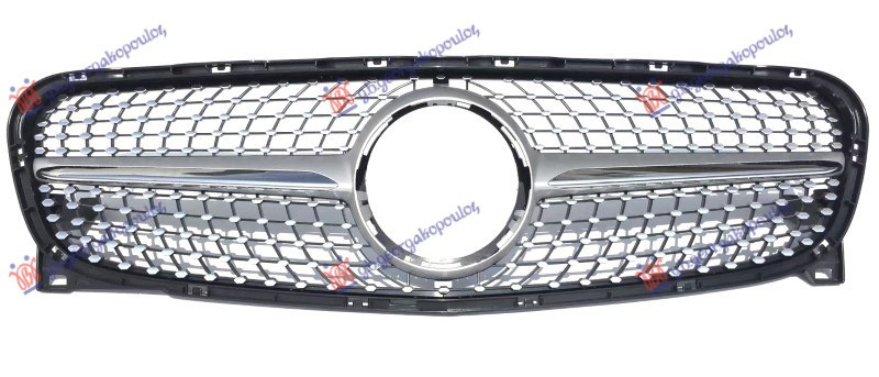 Maskë pvc/grilë komplet (diamont tipi) (me shirit të argjendtë)
