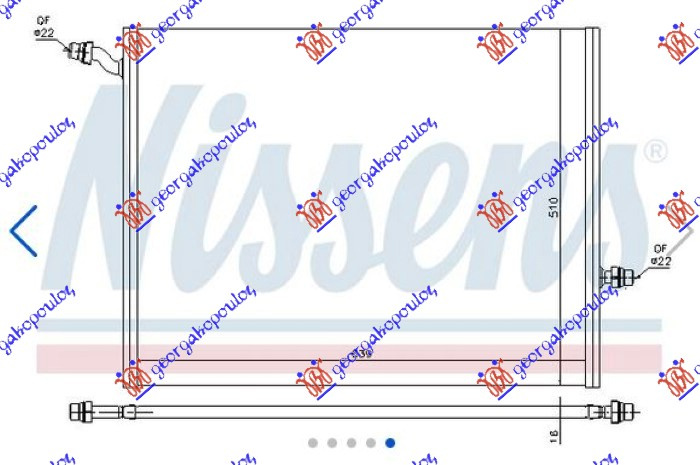 Radiator shtesë për motor benzinë/dizel (640x510x16) (MAHLE BEHR PREMIUM LINE)