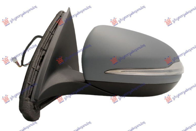 Pasqyrë elektrike me ngrohje (elektrike-me palosje) (gati për ngjyrosje) me memorie (komplet) ( me drita pulsuese + dritë e poshtme + me kënd të vdekur ) ( 10 hapje 8 pinë + 10 hapje 8 pinë) ( xham asferik)