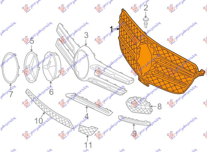 Maskë pvc/grilë e brendshme