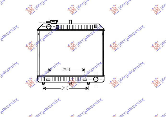 Radiator për motor 2,4 dizel (41.5-49-27) 88-93