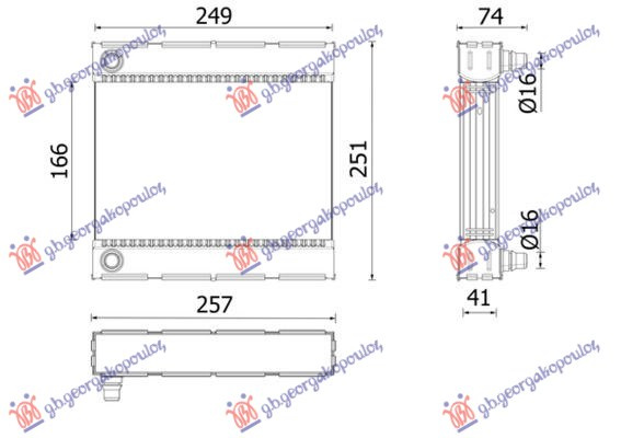 Radiator shtesë për motor 2.0 benzinë (i majtë) (249x166) (MAHLE PREMIUM)