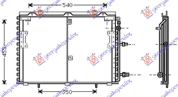 Radiator i kondicionerit benzinë/dizel (60x46x2,5)
