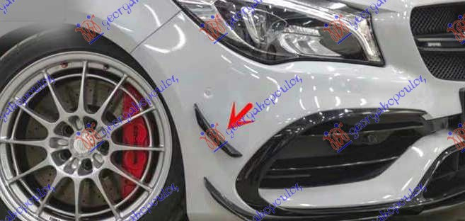 Shirit i parakolpit të përparmë i sipërm me ngjyrë të zezë (GLA45 AMG)
