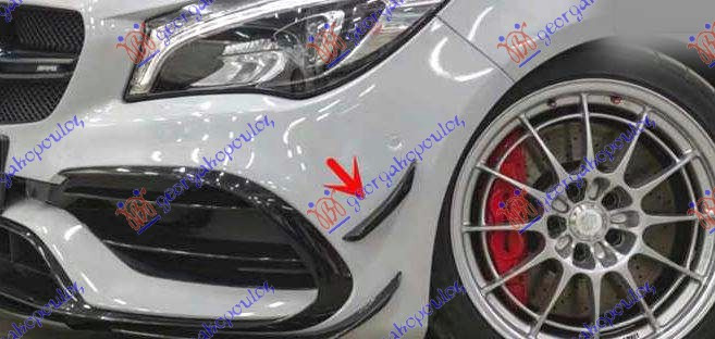 Shirit i parakolpit të përparmë i sipërm me ngjyrë të zezë (GLA45 AMG)