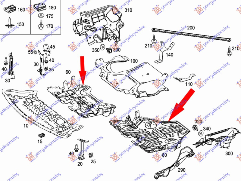 Mbrojtje/kapak nën motor plastik (63AMG)