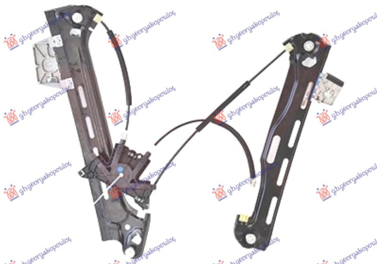 Ngritës/rregullator për dritaren e pasme elektrik (pa motor)