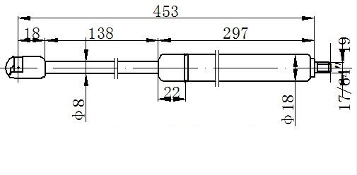 Amortizues (një) për kofano (453L-400N)