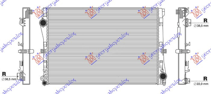 Radiator për motor 1.6 dizel (marsh manual/automatik) (640x448)