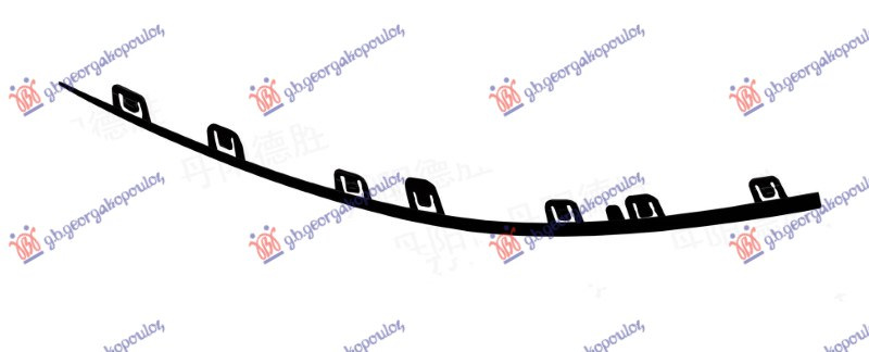 Shirit i parakolpit të përparmë i poshtëm me shkëlqim me ngjyrë të zezë (AMG line)