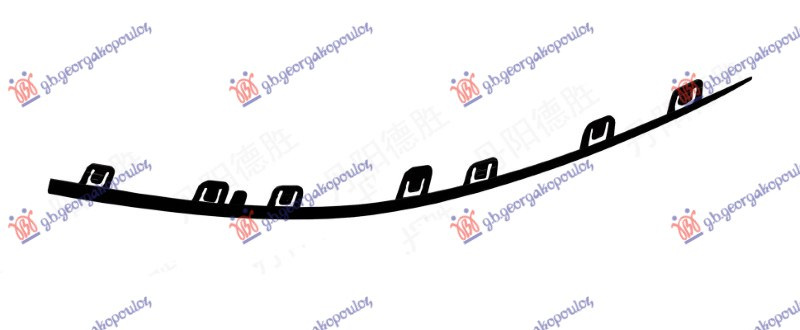 Shirit i parakolpit të përparmë i poshtëm me shkëlqim me ngjyrë të zezë (AMG line)