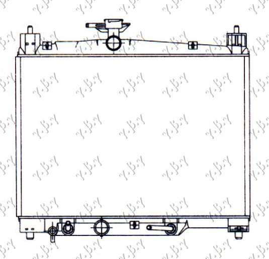 Radiator për motor 1,0i 16V VTi (35x49) (marsh automatik)