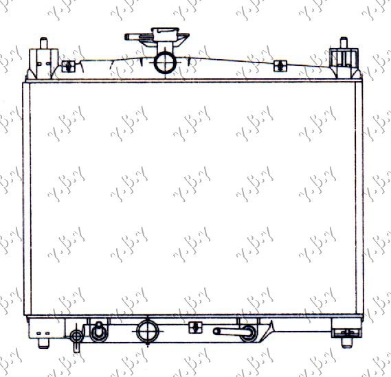 Radiator për motor 1,0i 16V VTi (35x49) (marsh automatik)