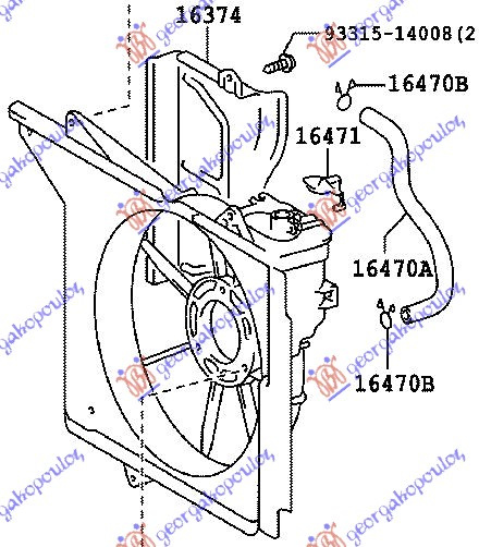 Difuzor/mbajtës për ventilator komplet 1.0 (pa kondicioner) benzinë