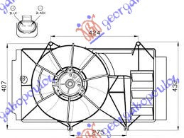 Ventilator komplet 1.4 D4D