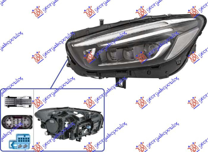 Fenerë FULL LED (sistem adaptues për ndriçim (afs) (pa logo) (HELLA)