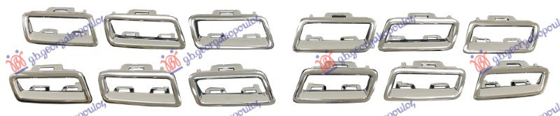 Shirita për Maskë pvc/grilë krom (set 12 pjesë)