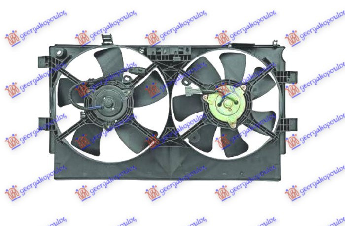 Ventilator komplet dopio dizel 1.8-2.0-2.2 (2 + 4 lidhëse elektrike)
