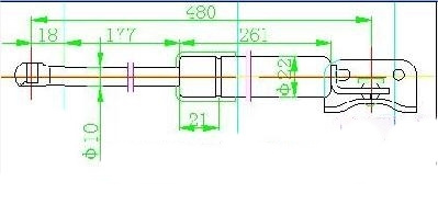 Amortizues (një) për derën e bagazhit (480L-480N)