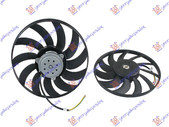 Ventilator (Motor + helikë) benzinë/dizel (380mm) (400w)