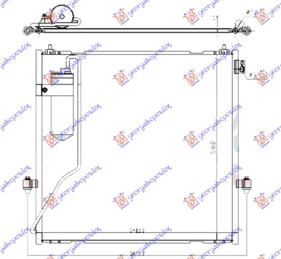 Radiator i kondicionerit 3.0-3.5i V6 24V benzinë - 2.5-3.2 DID dizel (546x500)