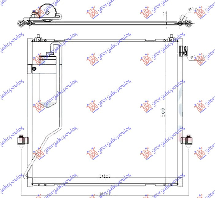 Radiator i kondicionerit 3.0-3.5i V6 24V benzinë - 2.5-3.2 DID dizel (546x500)