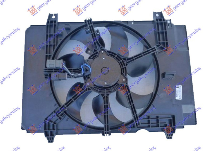 Ventilator komplet 1.6 benzinë (i vetëm) (2 lidhëse elektrike) (2 + 2 pinë) (380mm)