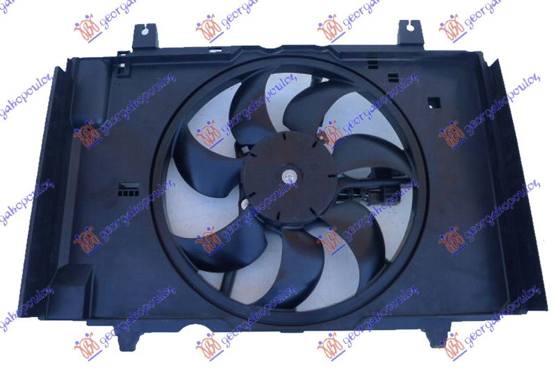Ventilator komplet 1.6 benzinë (i vetëm) (2 lidhëse elektrike) (2 + 2 pinë) (380mm)