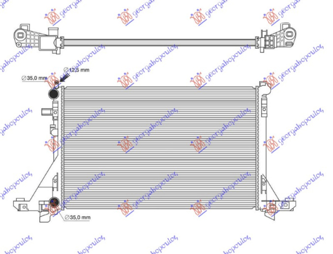 Radiator për motor 2.3 DCI dizel (marsh manual/automatik) (773x469)