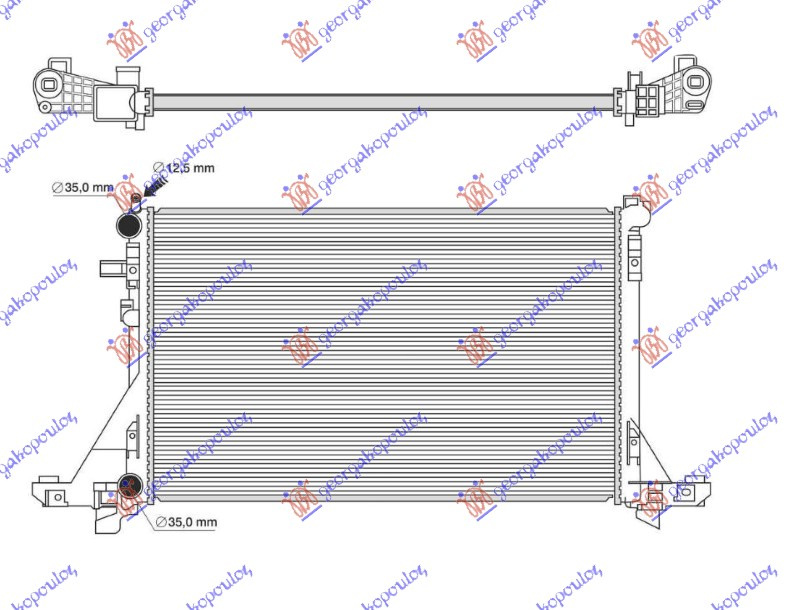 Radiator për motor 2.3 DCI dizel (marsh manual/automatik) (773x469)