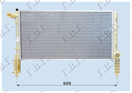 Radiator për motor 1.2-1.6 16V (me kondicioner) (58x30,5)