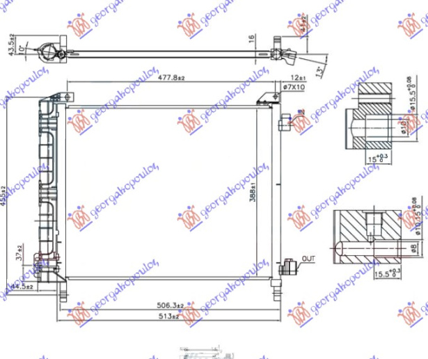 Radiator i kondicionerit 1,2i-12V (51x39) 75PS (HR12DE)