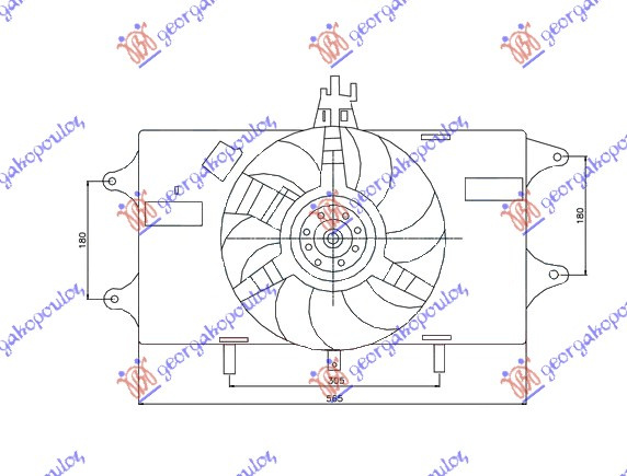 Ventilator komplet (1.2 benzinë) (me kondicioner)