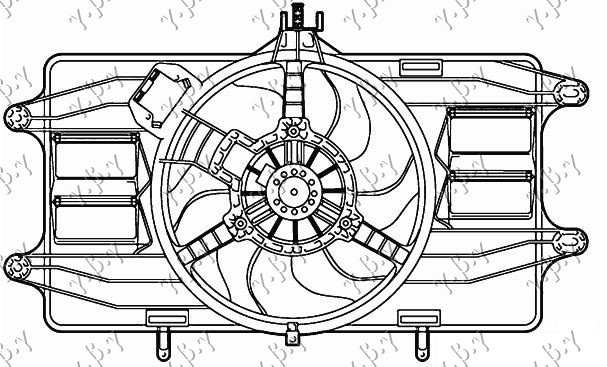Ventilator komplet (1.9 dizel) (me kondicioner)
