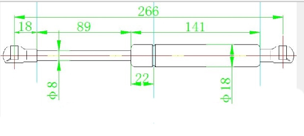 Amortizues (një) për derën e bagazhit (266L-290N)
