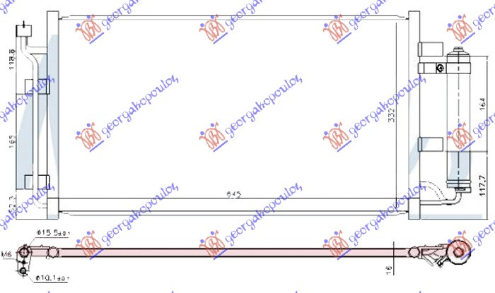 Radiator i kondicionerit (645x332x16) 10-13