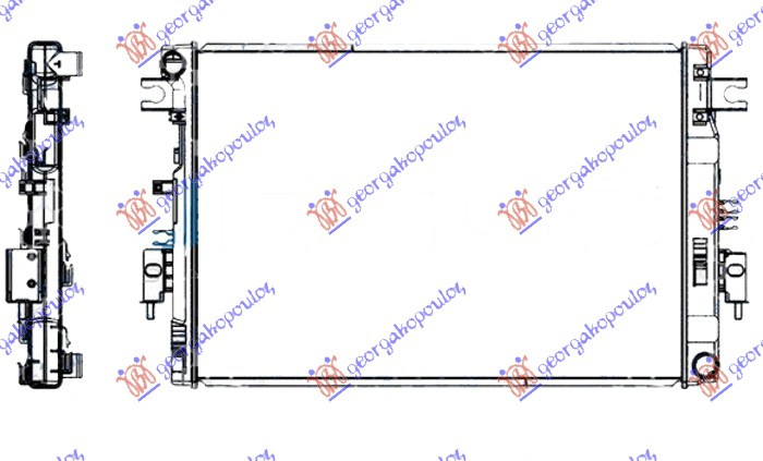 Radiator për motor 2.3 dCi dizel (marsh manual) (720x490) (KOYO)