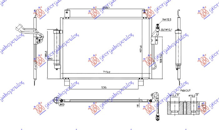 Radiator i kondicionerit 2.5 hibrid - 3.5 benzinë (715x461)